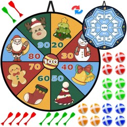 Waybla 29" Large Christmas Dart Board for Kids, Christmas Board Game Toy with 16 Sticky Balls, 8 Velcro Darts Christmas Toys, Christmas Party Favors, Stocking Stuffers for Kids