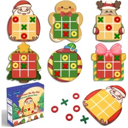 Waybla 12 Pack Christmas Party Favors Tic Tac Toe Strategic Board Game Christmas Toys, Stocking Stuffers for Kids, Goody Bag Fillers for Kids Boys Girls