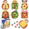 Waybla 12 Pack Christmas Party Favors Tic Tac Toe Strategic Board Game Christmas Toys, Stocking Stuffers for Kids, Goody Bag Fillers for Kids Boys Girls