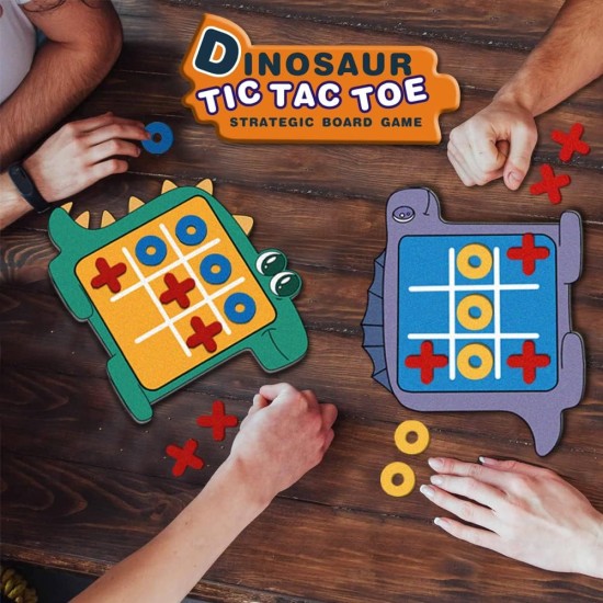 Waybla 12 Pack Party Favors for Kids Dinosaur Tic Tac Toe Strategic Board Game, School Classroom Rewards, Goodie Bags Fillers, Stocking Stuffers for Kids